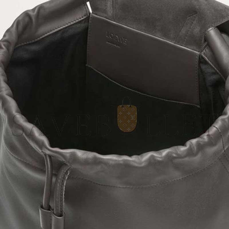 LOEWE GREY LEATHER FLAMENCO BACKPACK B411FLKX01 (40*36*16cm)